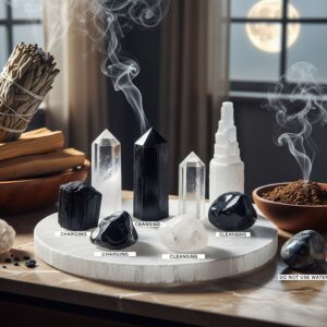 black and white crystal cleansing